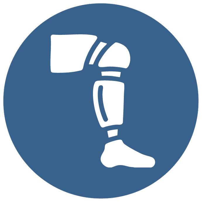 Icon einer Beinprothese.